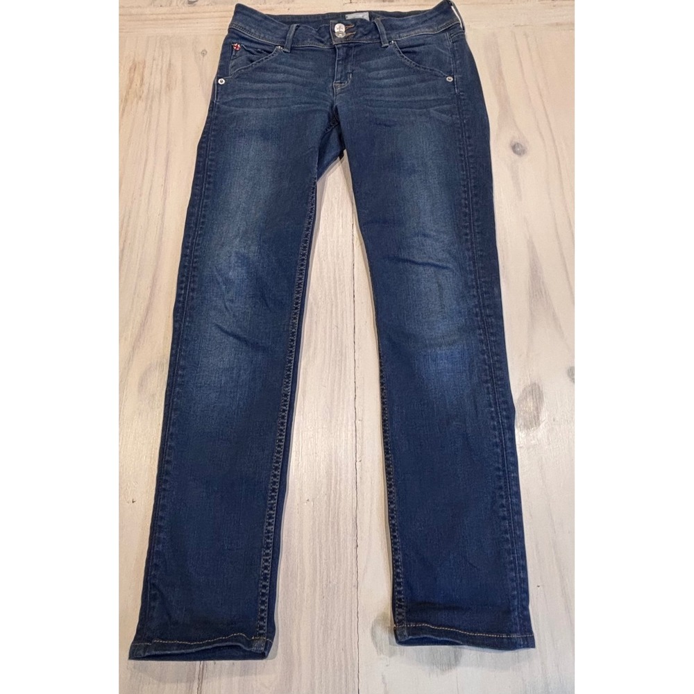 Hudson Collin Skinny Super Stretch Jeans Size 26 Dark Blue W422DBB Flap Pockets